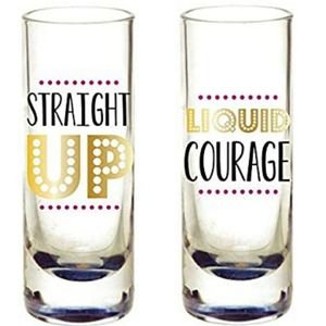 Slant Collections Set of 2 Shot Glasses